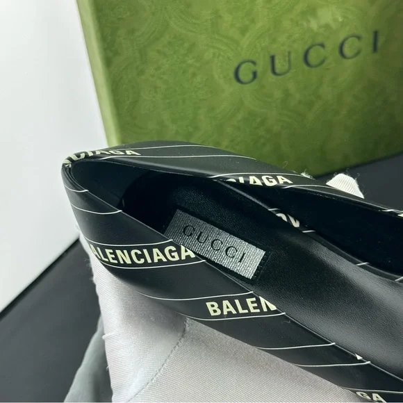 RARE! Sale! Gucci x Balenciaga Leather Heels NEW IN BOX WITH SHOE BAGS - Picture 6 of 12